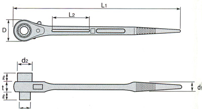 両口ラチェットレンチ