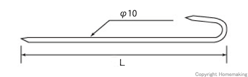 ロープ止め寸法図