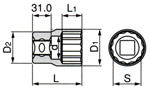 12角ソケット（差込角25.4mm）