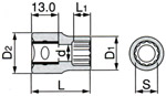 12角ソケット（差込角9.5mm）