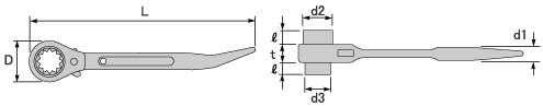 両口ラチェットレンチ