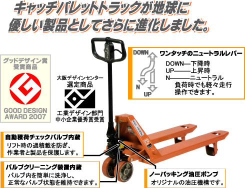 をくだ屋技研 横移動兼用型パレットトラック 1500kg: 他:CPW-15L-65