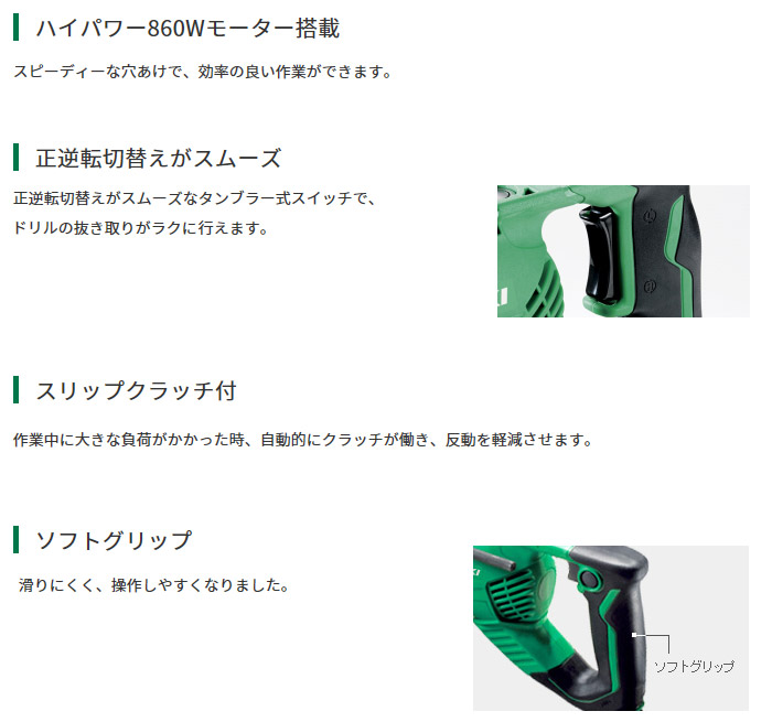 座堀りドリル DW65YA 特長 座堀りドリル DW65YA 特長