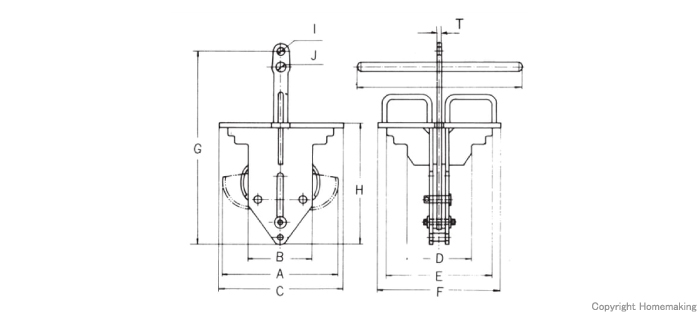 イーグル・クランプ 基礎ブロック用クランプ EFG型 10~100kg イーグル・クランプ 基礎ブロック用クランプ EFG型 10~100kg