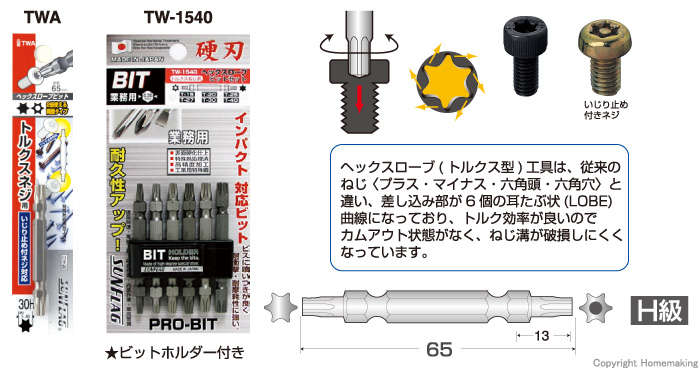 へクスローブビット