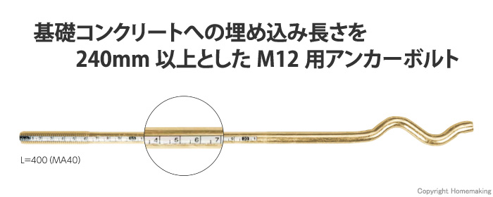 メモリーアンカーボルト M12