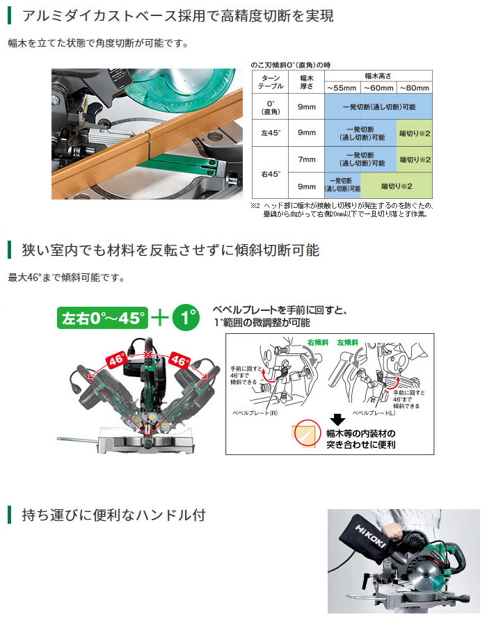 アルミダイカストベース採用で高精度切断を実現