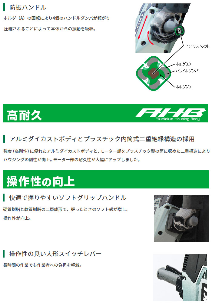 HiKOKI(ハイコーキ) ハンマ 六角シャンク 17mm 耐久性向上 ブルポイント サイド - 2