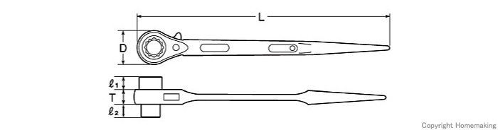 両口ラチェットレンチ（シノ付ＲＭリョウクチラチェットレンチ RM-27X32 | トップ(TOP) 両口ラチェットレンチ シノ付 RM-17×21