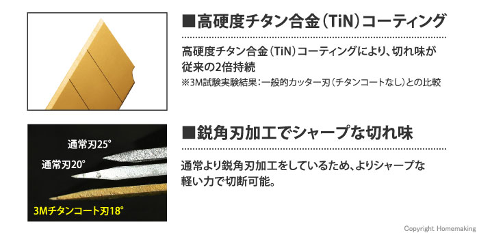 高硬度チタン合金(TiN)コーティング