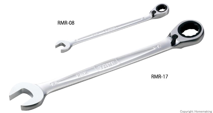 トネ 切替式ラチェットめがねレンチセット 7点セット::RMR700|ホーム