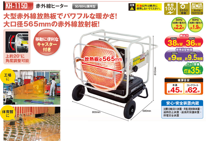 格安店 ####Ξナカトミ 赤外線ヒーター ぬく助 単相100V 50 60Hz兼用型 サーキュレーター内蔵 sai-dc.com
