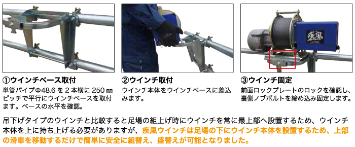 ユニパー 疾風ウインチ(巻揚荷重130kg)無線タイプ(ワイヤー80m巻・スイベルフック): 他:UP787ARC -80S|ホームメイキング【電動工具・大工道具・工具・建築金物・発電機の卸値通販】