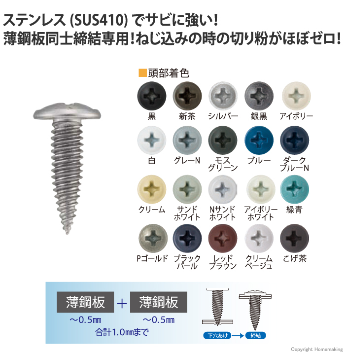 ダンバゼロ 薄鋼板同士締結専用 ステンレス