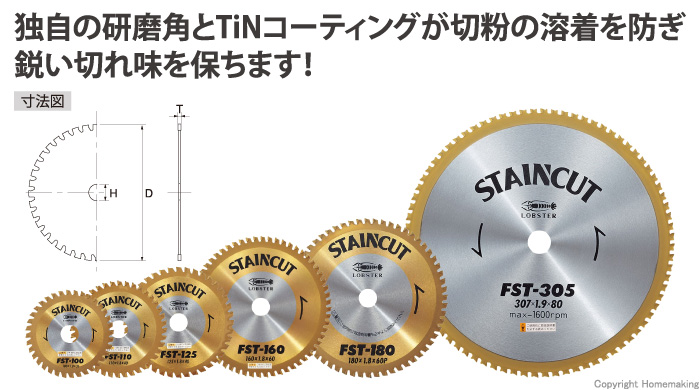 ロブスター ステンカット ステンレス用 100mm×1.8mm×36P: 他:FST100