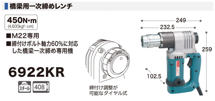 橋梁用一次締め専用機