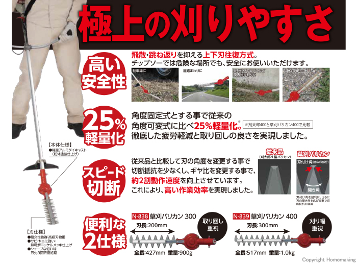 8周年記念イベントが お手持ち刈払機取付用 草刈バリカン ニシガキ工業 N-