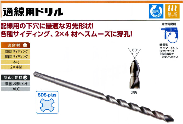 通線用ドリル 通線用ドリル
