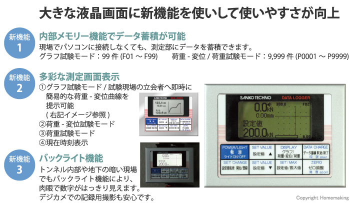 アンカー非破壊引張試験機　AT-10D2　測定部