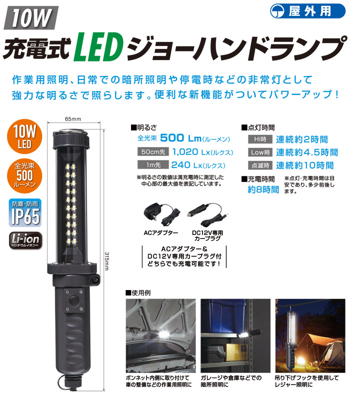 売れ筋新商品 ハタヤ LEDジューデンロングライト タイプS カバータイプ:クリア LSW-8B 業務用 新品 送料無料