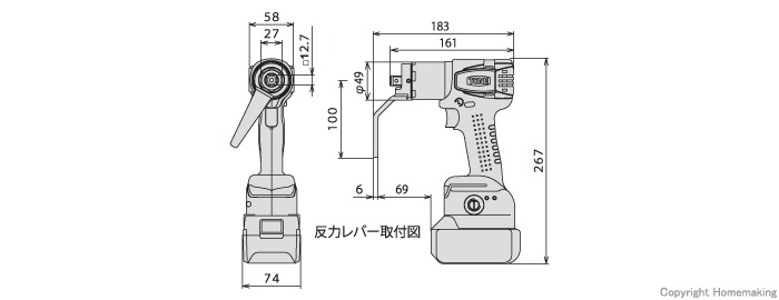 トネ 18V コードレスナットランナー(コードレスシンプルトルコン) 12.7