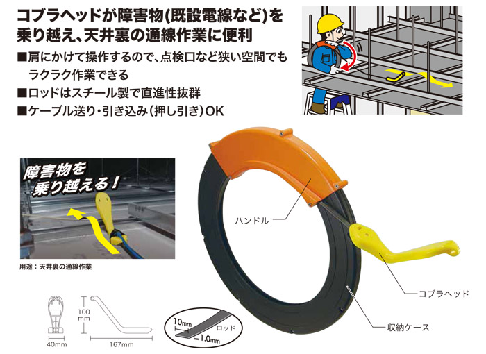 デンサン コブラヘッドスチール (天井用) CBL-300