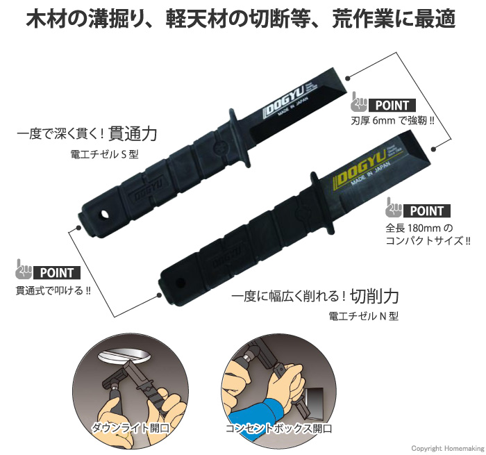 電工チゼルS型・N型 電工チゼルS型・N型