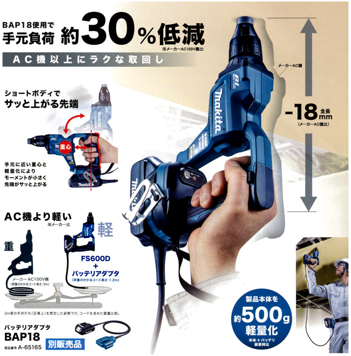 純正・新品 makita マキタ 18V充電式スクリュードライバ FS600DRAX 2.0