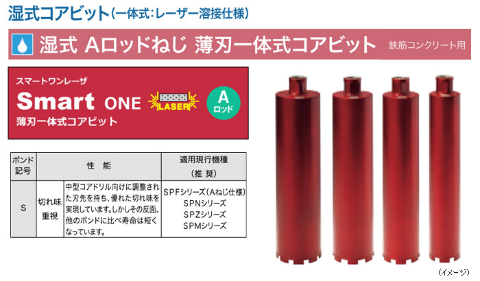 スマートワンレーザー Smart one 薄刃一体式コアビット スマートワンレーザー Smart one 薄刃一体式コアビット