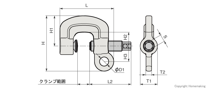 スクリューカムクランプ