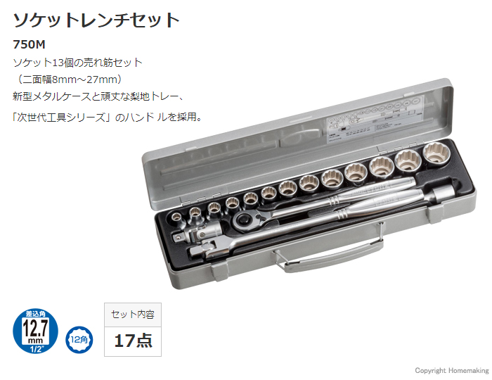 ソケットレンチセット 750M ソケットレンチセット 750M