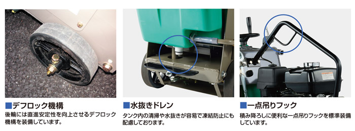 デフロック機構 水抜きドレン 一点吊りフック デフロック機構 水抜きドレン 一点吊りフック