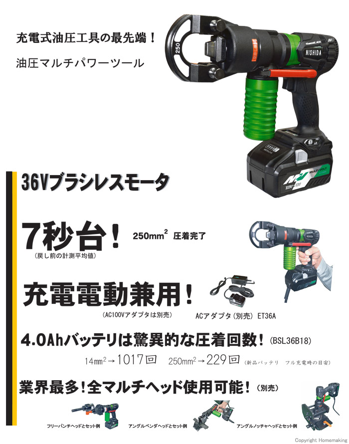 グランドセール JetPrice西田 マルチパワーツール 充電式油圧ポンプ NC 