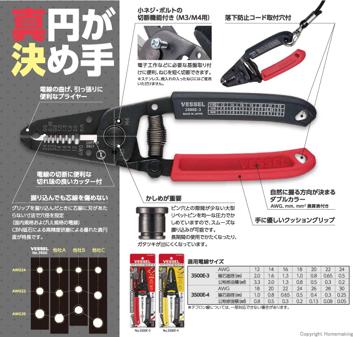 ワイヤーストリッパー ねじカッター付