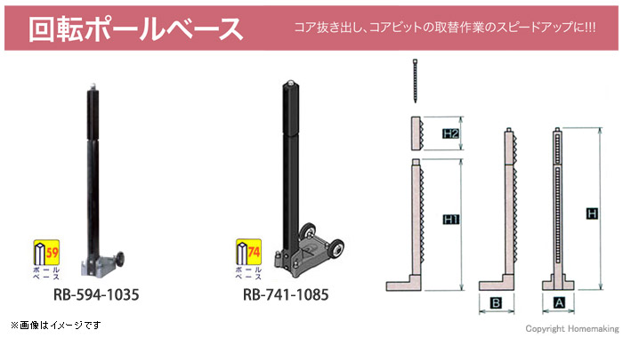 回転ポールベース