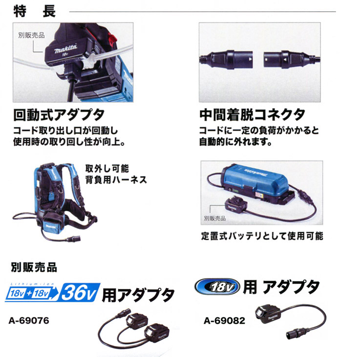 マキタ (マキタ) ポータブル電源ユニット PDC01 A-69098 対応バッテリ  BL1860B・BL1850・BL1850B・BL1840・BL1830・BL1830B・BL1820B・BL1815N 18V対応 