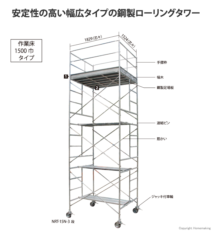 鋼製ローリングタワー　NRT