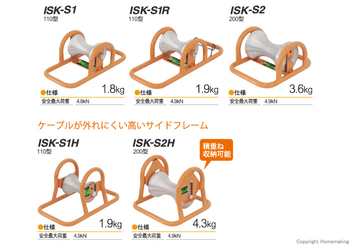 ケーブルコロ　ベアリングタイプ