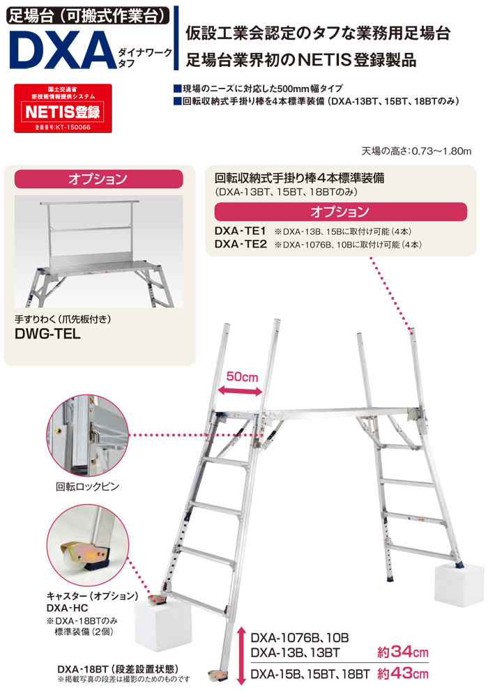 仮設工業会認定合格品のタフな業務用足場台