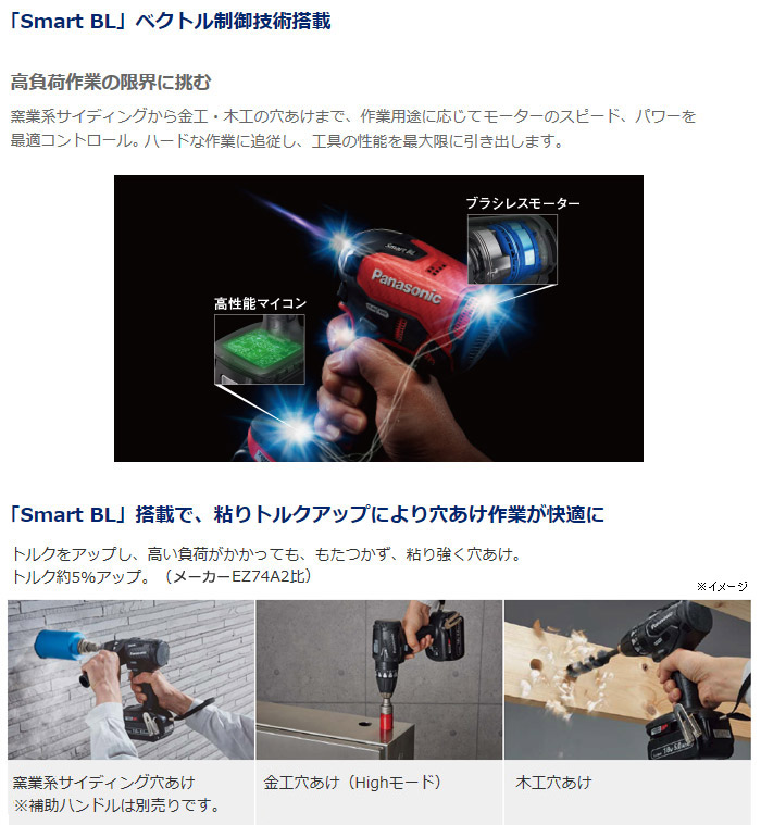 「Smart BL」ベクトル制御技術搭載 「Smart BL」ベクトル制御技術搭載