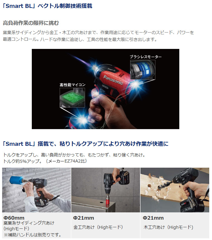 「Smart BL」ベクトル制御技術搭載 「Smart BL」ベクトル制御技術搭載