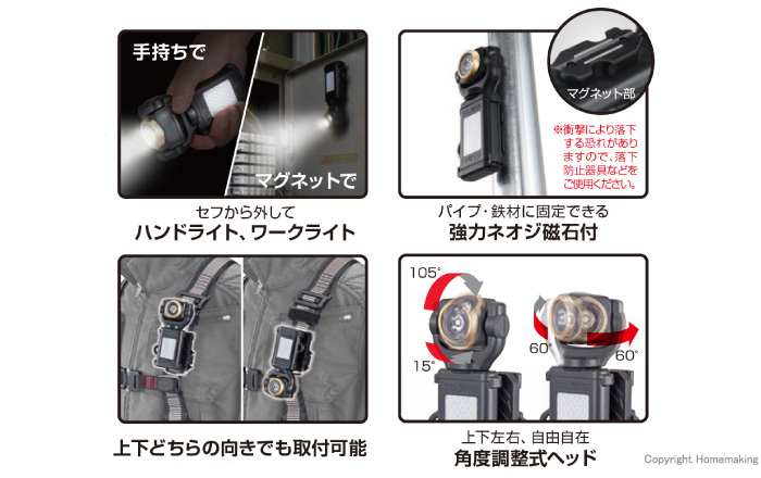 LEDセフ着脱式ライト SF351D 特徴