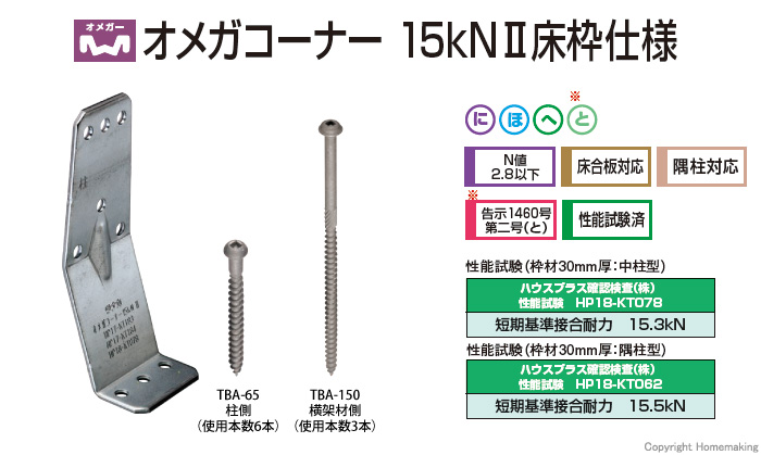 タナカ AA1590 オメガコーナー 20kN用 1個単位 完璧