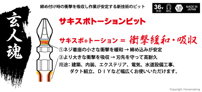 サキスボトーションビット 特長 サキスボトーションビット 特長