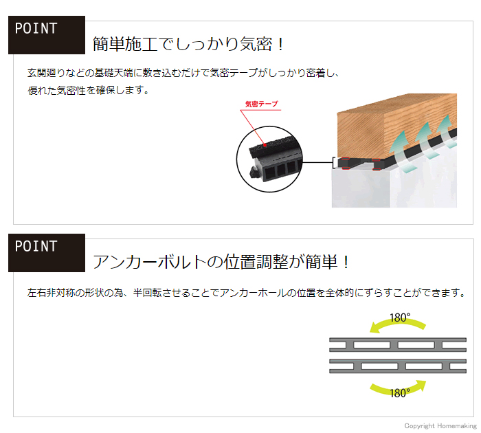 エコパッキン気密 特徴 エコパッキン気密 特徴