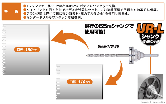 1シャンク　ワンタッチボディ