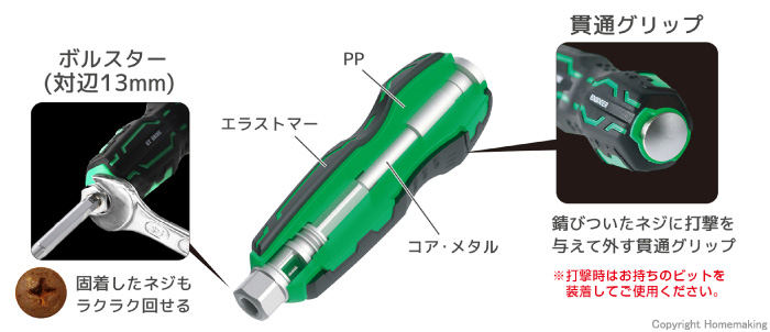 グリップ機能