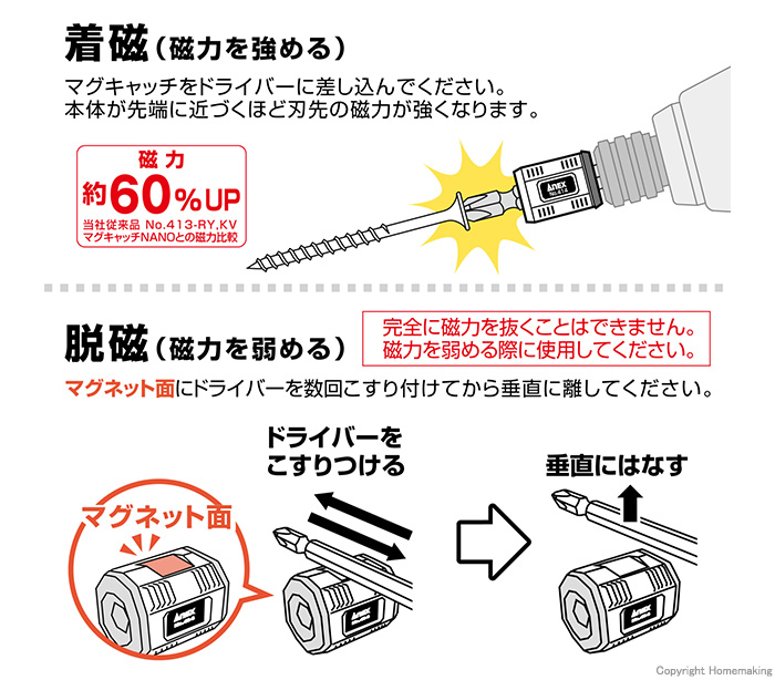 アネックス マグキャッチMINI (赤色、黄色) 2ヶ入: 他:No.414-RY