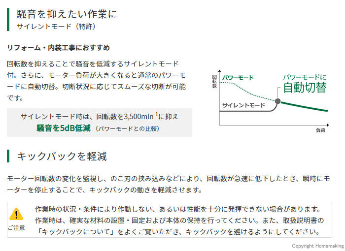 騒音を抑えたい作業に