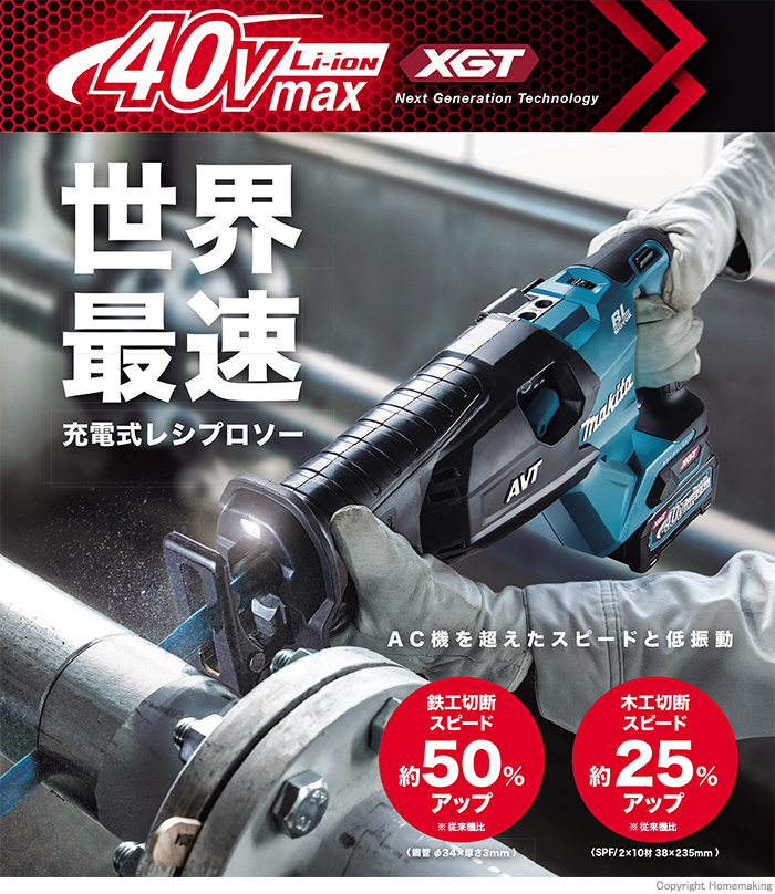 ついに再販開始！】 e-金物屋マキタ 40V 充電式 レシプロソー JR002GRDX 2.5Ah